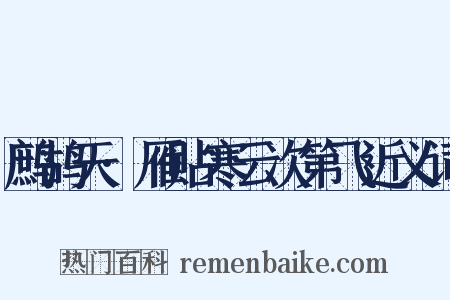 鹧鸪天·雁贴寒云次第飞近义词是什么意思的图片